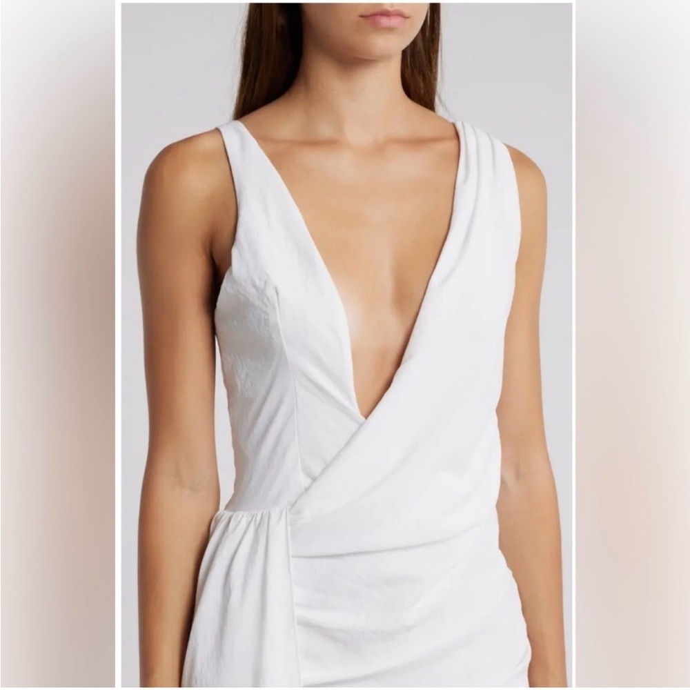 Mistress Rocks Plunge Drape Cocktail Minidress
White - Picture 3 of 12
